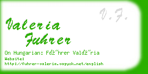 valeria fuhrer business card